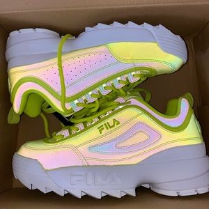 fila disruptor ii shift yellow shoes